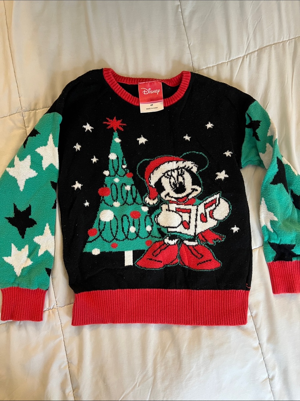 Disney Holiday Christmas Minnie Mouse 4T Sweater